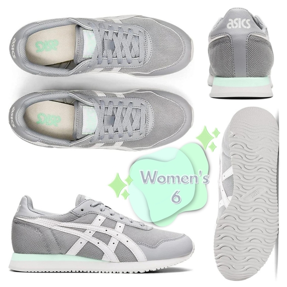 Asics Tiger Runner Piedmont Grey White Sports style Ortholite Women's Size 6 - Picture 1 of 2